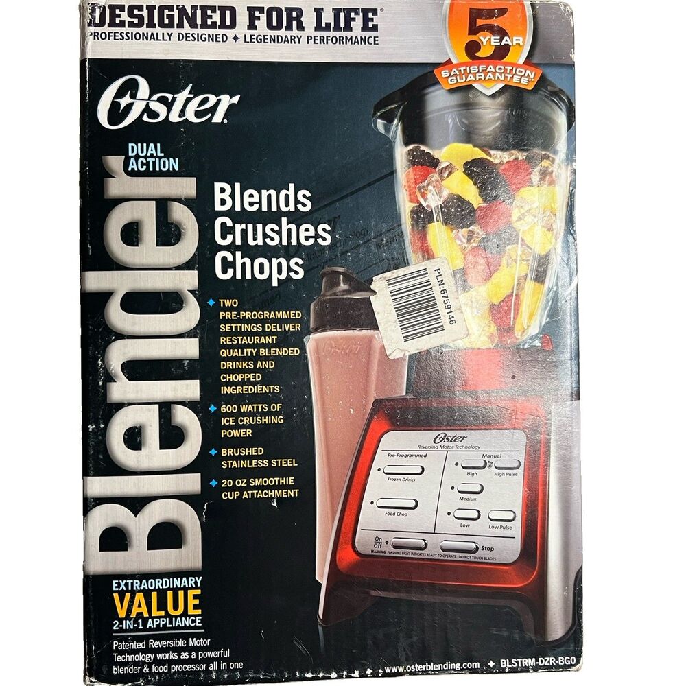 Oster 48-oz Red 600-Watt Pulse Control Blender - New - Box Has Some Wear